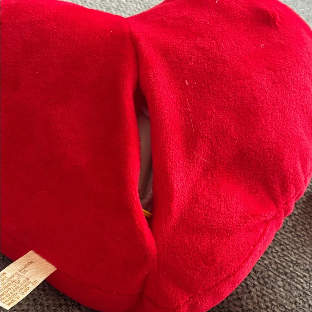 Red Heart Valentine's Day Pillow with back opening to insert a message
